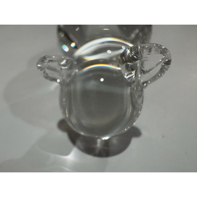 1980s Clear Crystal Glass Caterpillar Figurine Art Glass Animal Paperweight For Sale In Atlanta - Image 6 of 7