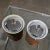 Vintage Mid-Century Modern Pair Kromex Ice Buckets 1 Light 1 Dark Woodgrain Textured Metal - Set of 2 For Sale - Image 4 of 13