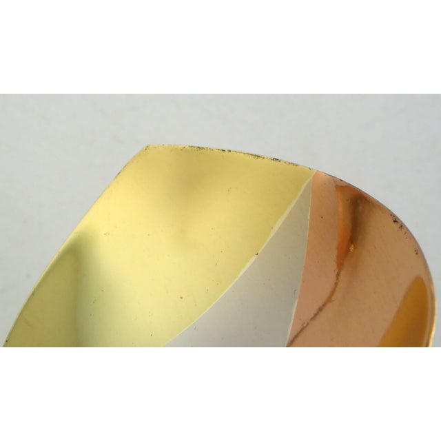 Copper Pair 3-Metal Fish Form Small Footed Vessels by E. Cabello, Mexico 1960s For Sale - Image 8 of 9