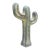 Vintage Sculptural Ceramic Cactus Sculpture in Mottled Desert Glaze, 15.5” For Sale