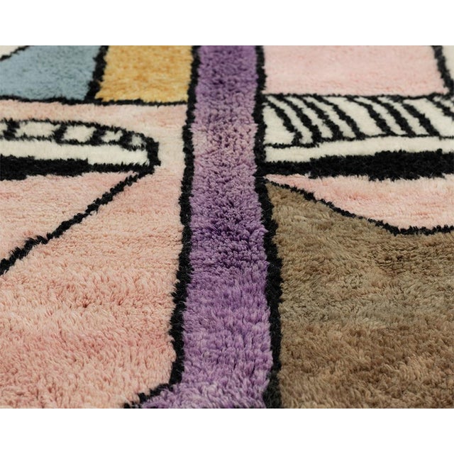 Hand-Knotted Wool Rug by Azele Studio For Sale - Image 10 of 11