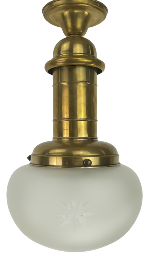 Brass Maritim Ship Ceiling Lamp, 1890s