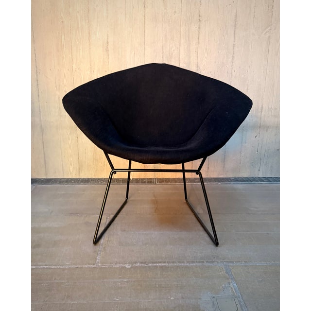Metal Bertoia Diamond Chair in Full Upholstery by Harry Bertoia for Knoll International, 1980s For Sale - Image 7 of 13