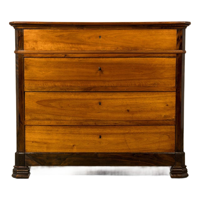 Mid-19th Century French Louis Philippe Walnut Chest of Drawers For Sale