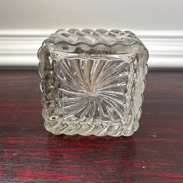 Transparent Antique Crystal Ink Well For Sale - Image 8 of 9