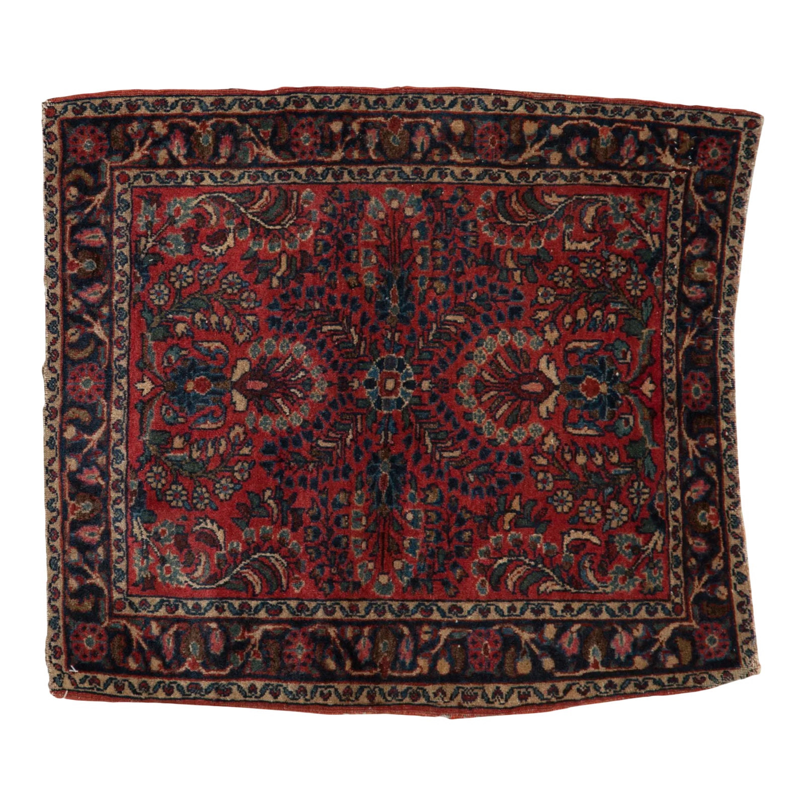 Vintage Fine German Sarouk Square Rug - 2'4