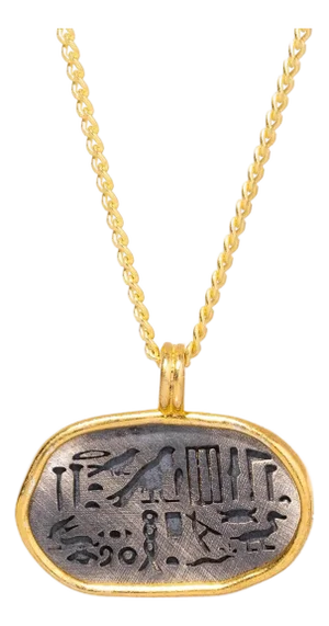 Mystic Nile Egyptian Symbol Gold Necklace