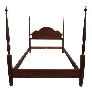 Ethan Allen American Classics Cherry Queen Size Four Poster Bed For Sale
