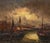 Peter Brouwer, with Scene of Amsterdam Montelbaanstoren, 1960s, Oil on Canvas For Sale - Image 3 of 9