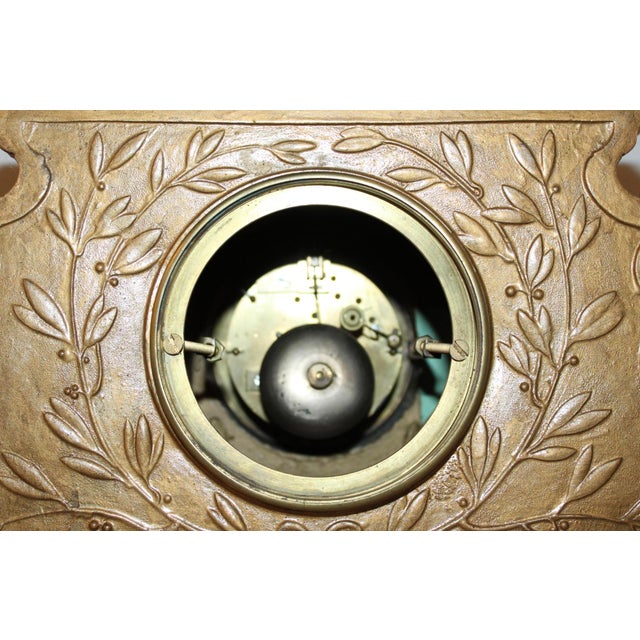 Antique French Alabaster Clock "La Walkyrie" by Ernest Rancoulet (1875-1915) For Sale - Image 10 of 10