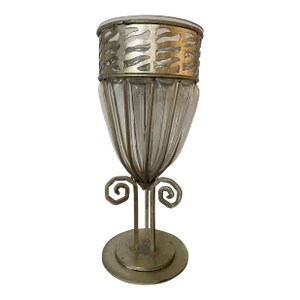 1980’s Emilio Robba Cased Glass and Iron Vase