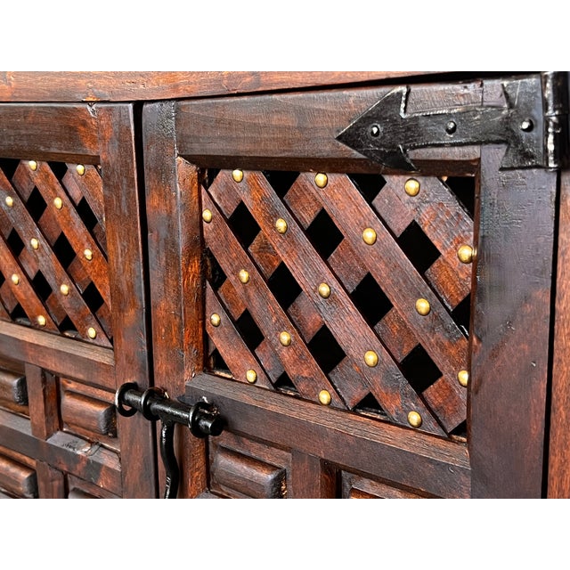 Spanish Carved Walnut Chest of Drawers, Nightstand or Narrow Console, 1920s For Sale - Image 10 of 11