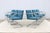 Blue MCM Ludwig Mies Van Der Rohe Brno Tubular Chairs Blue Fabric by Gordon, Set of 6 For Sale - Image 8 of 18
