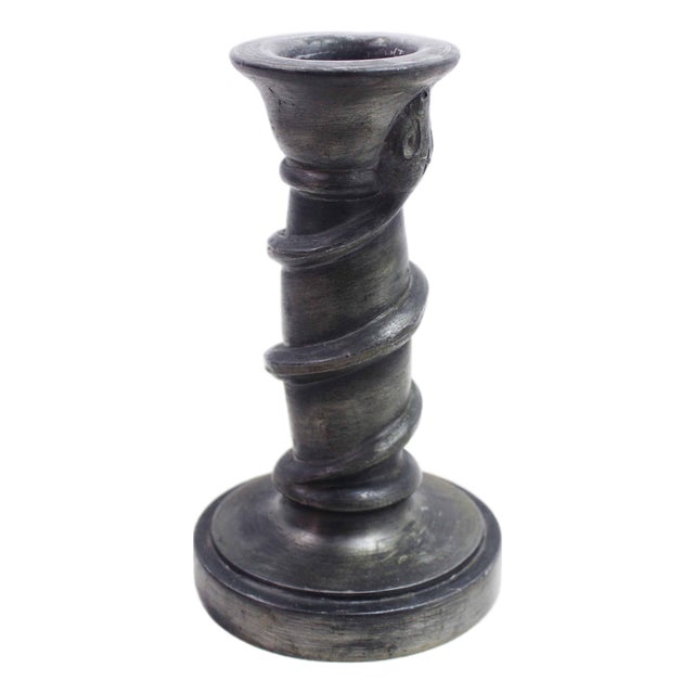 Art Nouveau Style Pewter Snake Candleholder by J. Buchs, 1890s For Sale