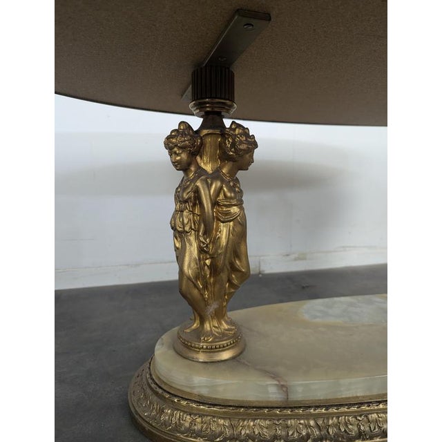 Neoclassical Coffee Table in Onyx For Sale - Image 5 of 7
