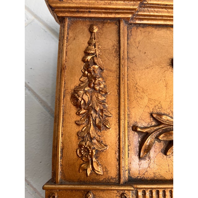French French Louis XVI Style Giltwood Trumeau Mirror 45” H X 27” W For Sale - Image 3 of 12