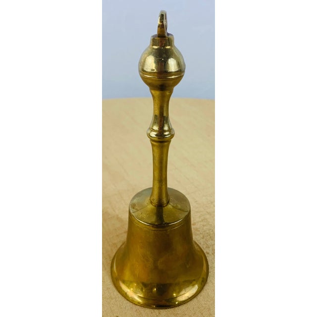 Boho Chic 1970's Vintage Table Brass Bell For Sale - Image 3 of 7