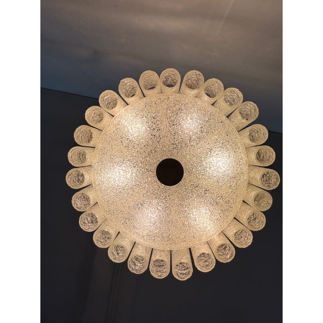 Ice Glass Pendant Light from Doria Leuchten, Germany, 1970s For Sale - Image 10 of 18