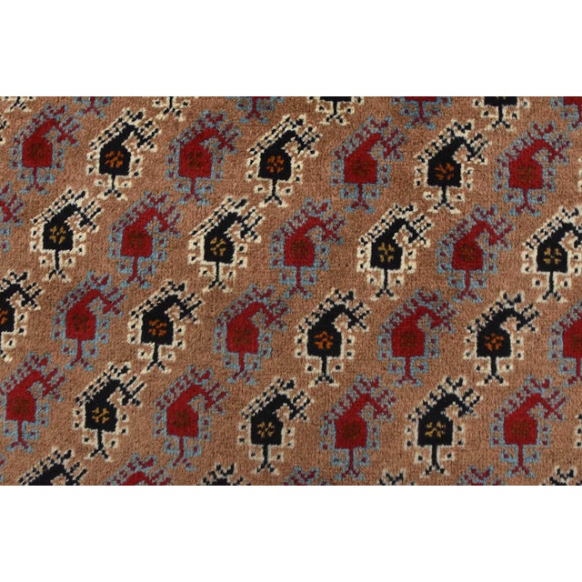 Brown Baloch Rug 3’4” X 6’1” Brown Wool Vintage Tribal Hand-Knotted Oriental Carpet For Sale - Image 8 of 12
