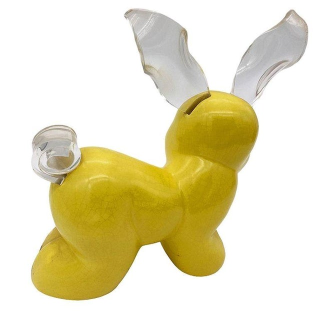 1970s Set of 11 Rare Modernist Glass & Lucite Bunny Rabbit Figural Collection For Sale - Image 4 of 18