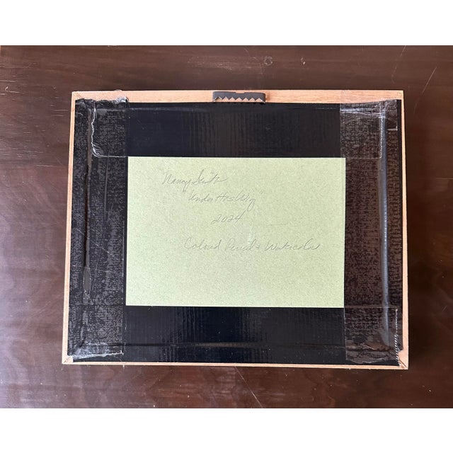 Traditional Framed Signed Original Mixed Media Painting by Nancy Smith “Under His Wing” For Sale - Image 3 of 3