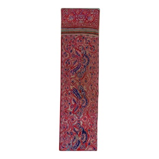 Early 20th Century China Rose Textile Wall Hanging For Sale