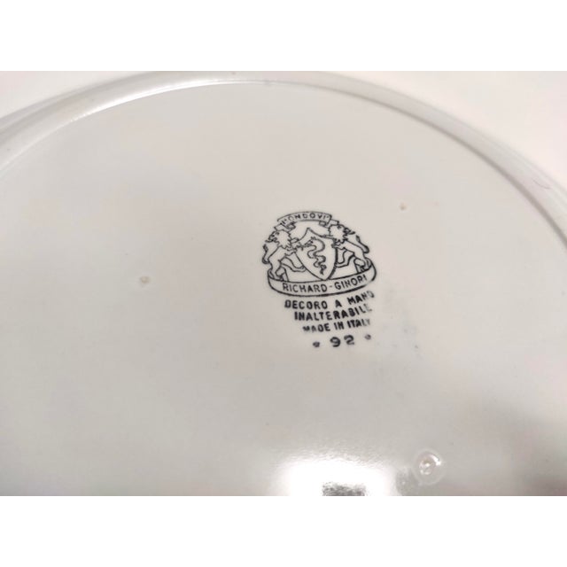 Black Lacquered Ceramic Dessert Plate by Antonia Campi for Richard Ginori, Italy, 1970s For Sale - Image 8 of 10