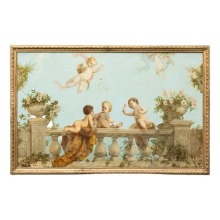 Franz Lefler, Playing Putti, 1800s, Oil Painting For Sale