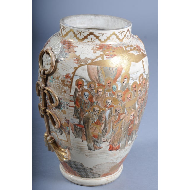 Antique Meiji Japanese Satsuma Vase, 1890 For Sale - Image 11 of 18