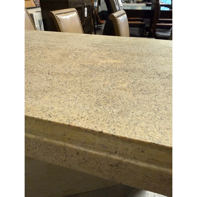Bespoke Geometric Faux Stone Console Table For Sale In San Francisco - Image 6 of 12