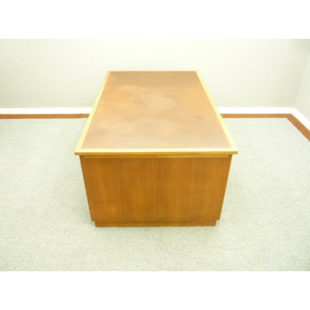Large Art Deco Walnut Executive Partner Desk, 1930s For Sale - Image 11 of 18