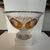Vintage Polish Julia Cut Crystal Amber Overlay Footed Centerpiece Bowl For Sale - Image 9 of 9