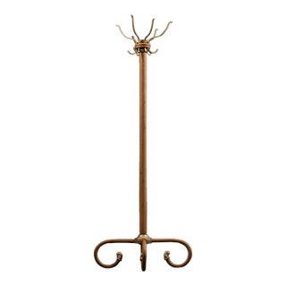 Antique Metal Coat Rack in Brown For Sale
