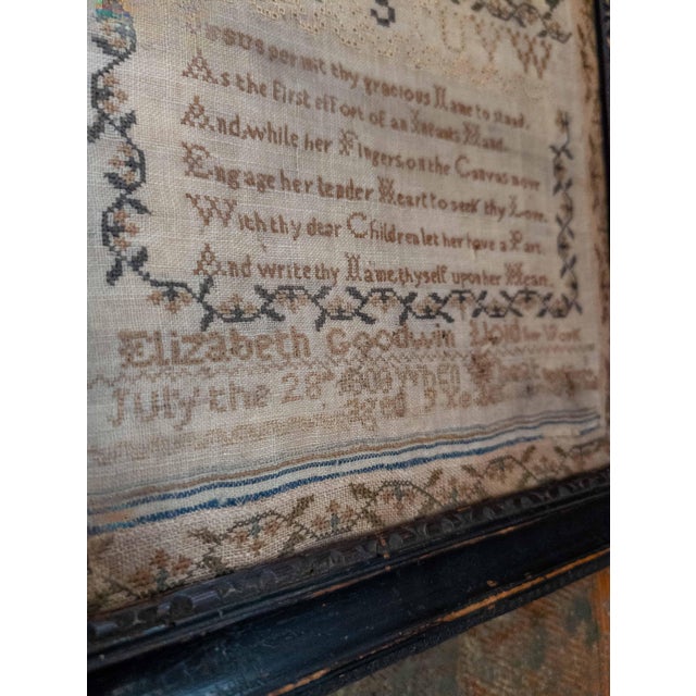 19th Century English Georgian Needlework Sampler Dated 1808 For Sale - Image 11 of 16