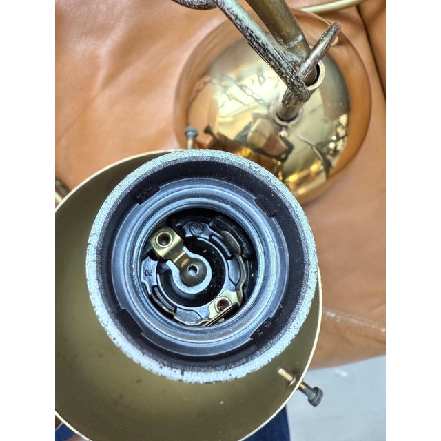 Mid-Century Pink Swirl Murano Glass and Brass Pendant, Italy, 1970s For Sale - Image 15 of 17