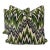 Thibaut "Rhythm Velvet" in Emerald/Navy 22" Pillows-a Pair For Sale