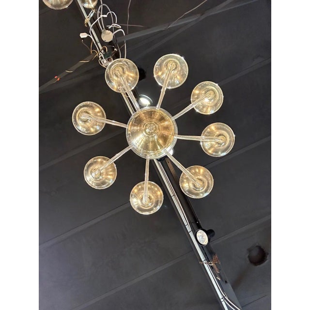 Murano Gold 8 Arm Chandelier For Sale - Image 9 of 10