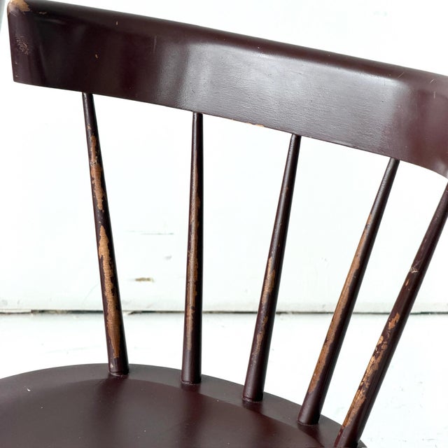 1950s Spindle Back Planner Group Dining Chairs Attributed to Paul McCobb for Winchendon For Sale - Image 10 of 10