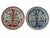 Italian 1950s Pair of Hand-Painted Italian Ceramiche Biagioli Gubbio Dragon Wall Chargers For Sale - Image 3 of 3