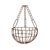 Incredible pair of antique hanging planter baskets constructed of soldered iron & white paint with a fabulous patina....