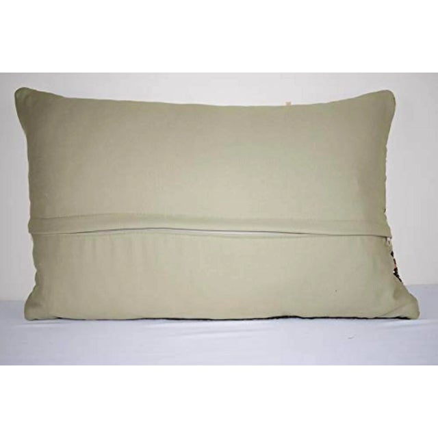 Mudcloth Goat Hair Lumbar Kilim Pillow Cover For Sale - Image 4 of 5