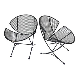 Mid 20th Century Tempestini Orange Slice Chairs, a Restored Pair, Attributed For Sale