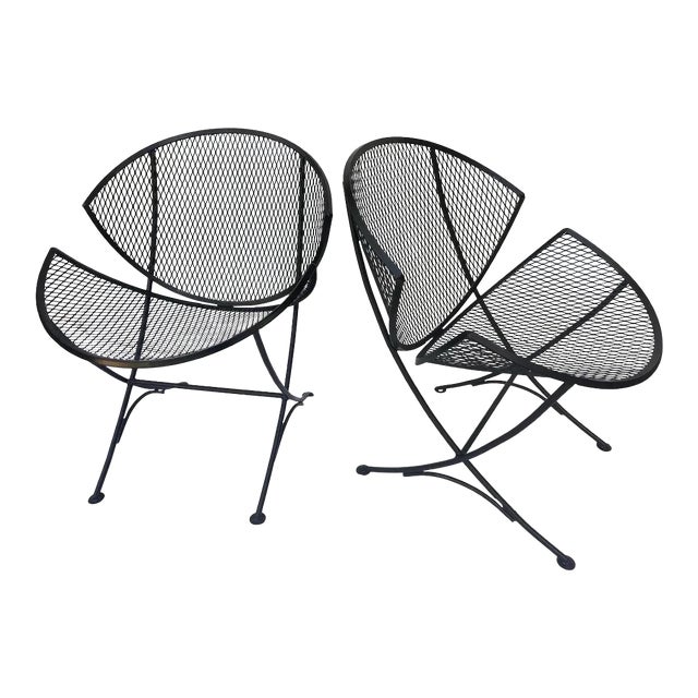 Mid 20th Century Tempestini Orange Slice Chairs, a Restored Pair, Attributed For Sale