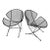 Mid 20th Century Tempestini Orange Slice Chairs, a Restored Pair, Attributed For Sale