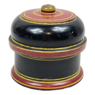 Vintage Wooden Painted Box For Sale