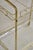 Gold Vintage Mid Century Modern Gold Metal 2 Tier Rolling Bar Tea Cart Server For Sale - Image 8 of 12