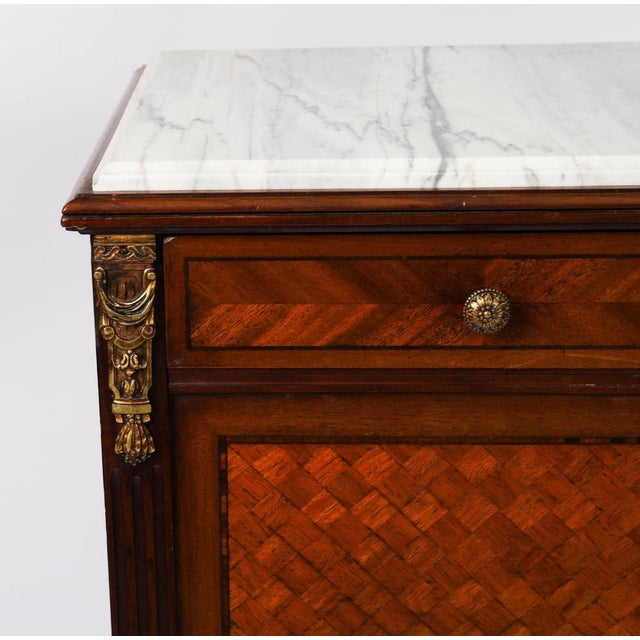 Antique French Parquetry Bedside Tables, 1800s, Set of 2 For Sale - Image 9 of 18