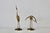 Metal Vintage Mid-Century Mantle Size Sculptural Brass Cranes Herons Water Fowl-a Pair For Sale - Image 7 of 14
