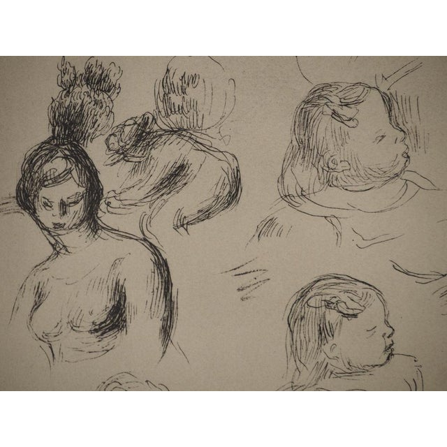 Pierre-Auguste Renoir, Child's Study Sheet, Lithograph and Stencil For Sale - Image 5 of 6