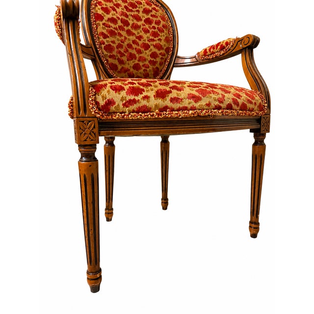 Mid 20th Century Louis XVI Style Cabriolet Arm Chair For Sale In Memphis - Image 6 of 6